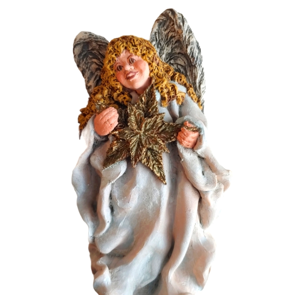 June McKenna Star of Bethlehem Flat Back and bottom Figurine about 6"